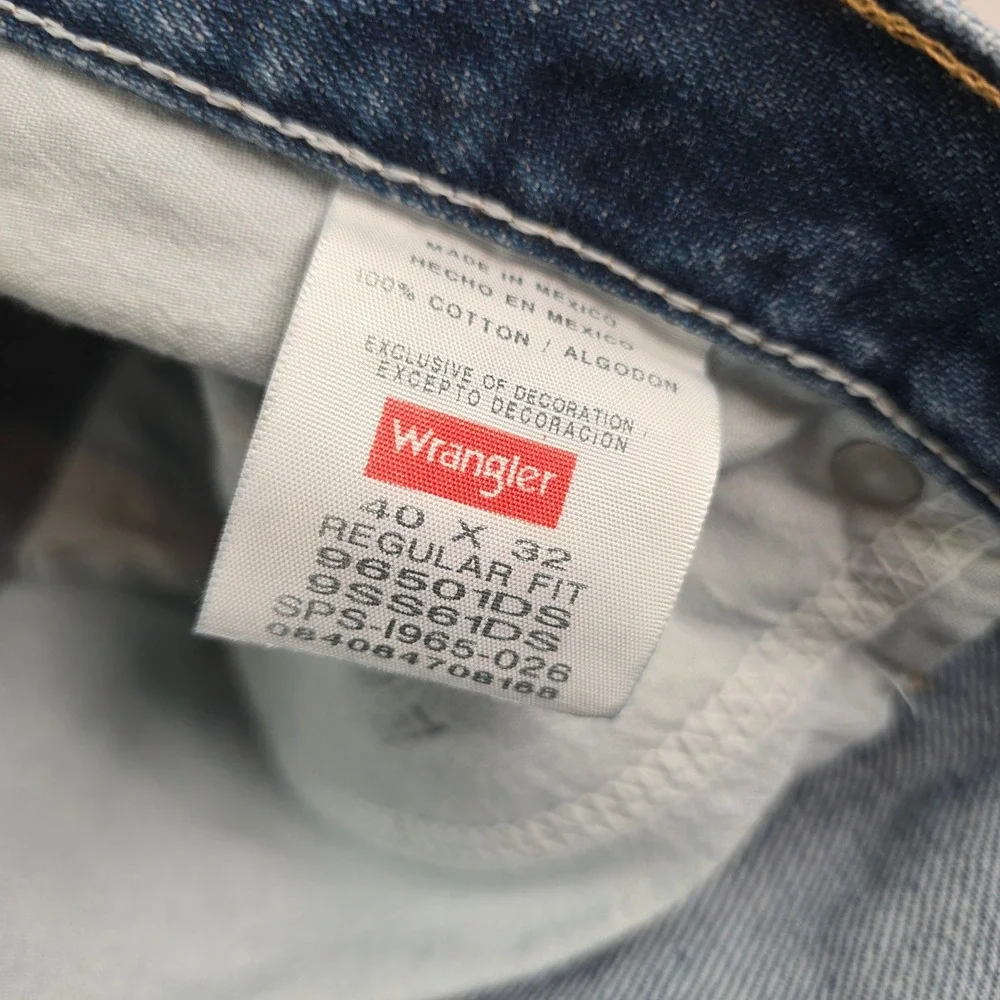 Wrangler Five Star Premium Denim Regular Fit Straight Leg Jeans Blue 40x32 NEW